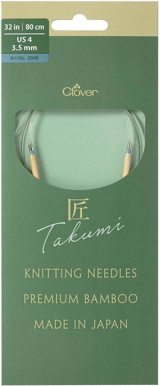 Clover Takumi Pro Bamboo Circular Knitting Needles 16"- US 0-15